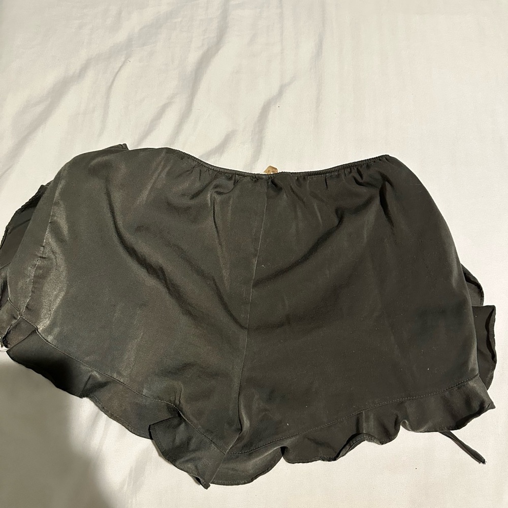 Satin Ruffle Shorts - Picture 2 of 2